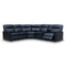 The Laurent Leather Modular Corner Lounge with Electric Recliners - Black available to purchase from Warehouse Furniture Clearance at our next sale event.
