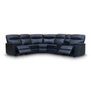 The Laurent Leather Modular Corner Lounge with Electric Recliners - Black available to purchase from Warehouse Furniture Clearance at our next sale event.