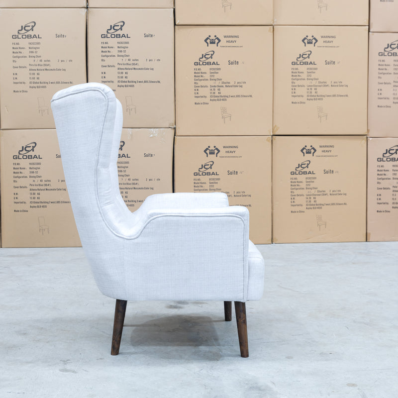 The Samuel Accent Chair – Natural - Factory Second available to purchase from Warehouse Furniture Clearance at our next sale event.