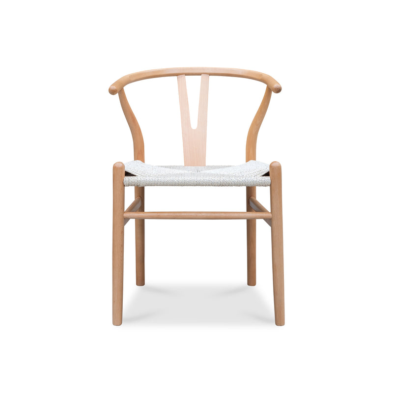 The Arc Wishbone Dining Chair - Natural/Natural available to purchase from Warehouse Furniture Clearance at our next sale event.