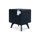 The Grove Black 2 Drawer Timber & Rattan Bedside - Available after 8th March available to purchase from Warehouse Furniture Clearance at our next sale event.