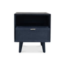 The Andean Black 1 Drawer Bedside - Available after 8th March available to purchase from Warehouse Furniture Clearance at our next sale event.
