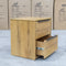 The Newfarm Distressed Oak Two Drawer Hardwood Bedside available to purchase from Warehouse Furniture Clearance at our next sale event.
