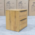 The Newfarm Distressed Oak Two Drawer Hardwood Bedside