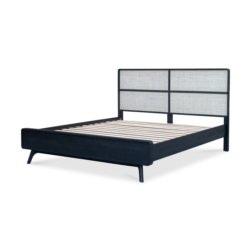 The Grove Hardwood & Rattan King Bed - Available after 8th March available to purchase from Warehouse Furniture Clearance at our next sale event.