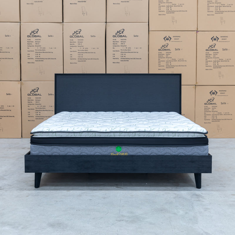 The Andean Hardwood King Bed available to purchase from Warehouse Furniture Clearance at our next sale event.