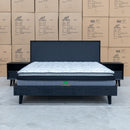 The Andean Hardwood King Bed available to purchase from Warehouse Furniture Clearance at our next sale event.
