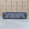 The Fara Curved Fabric Three Seat Sofa - Steel available to purchase from Warehouse Furniture Clearance at our next sale event.