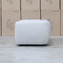 The Fara Curved Fabric Three Seat Sofa - Cloud available to purchase from Warehouse Furniture Clearance at our next sale event.
