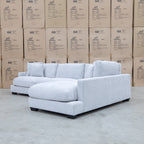 The Fate Deep Seat Feather & Foam RHF Chaise Lounge - Bluefox - PRE ORDER Available After 3rd November available to purchase from Warehouse Furniture Clearance at our next sale event.