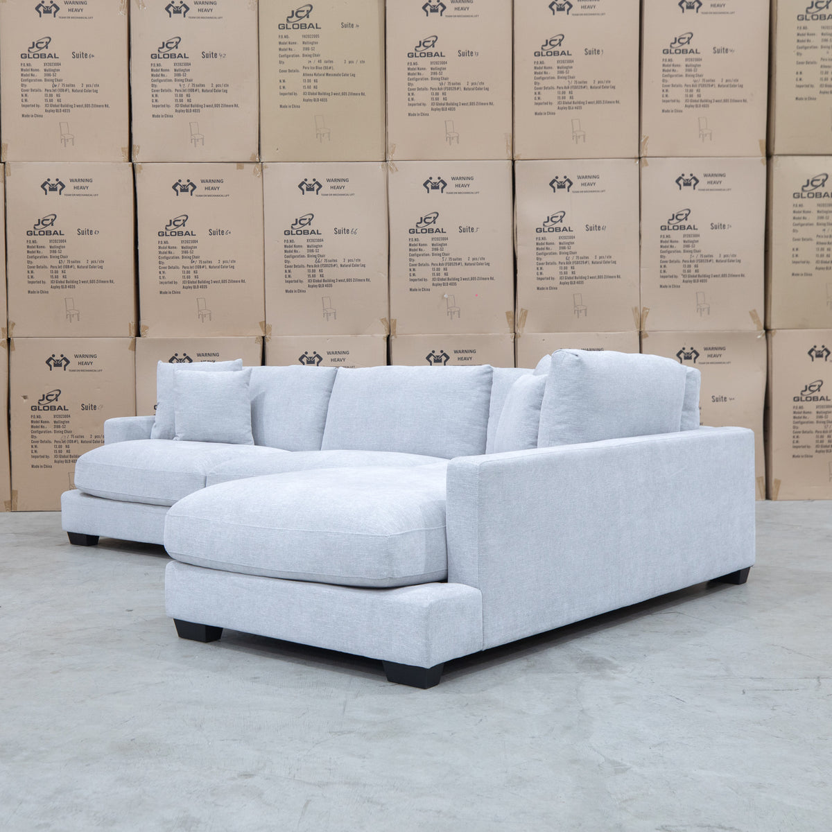 The Fate Deep Seat Feather & Foam RHF Chaise Lounge - Bluefox - PRE ORDER Available After 3rd November available to purchase from Warehouse Furniture Clearance at our next sale event.