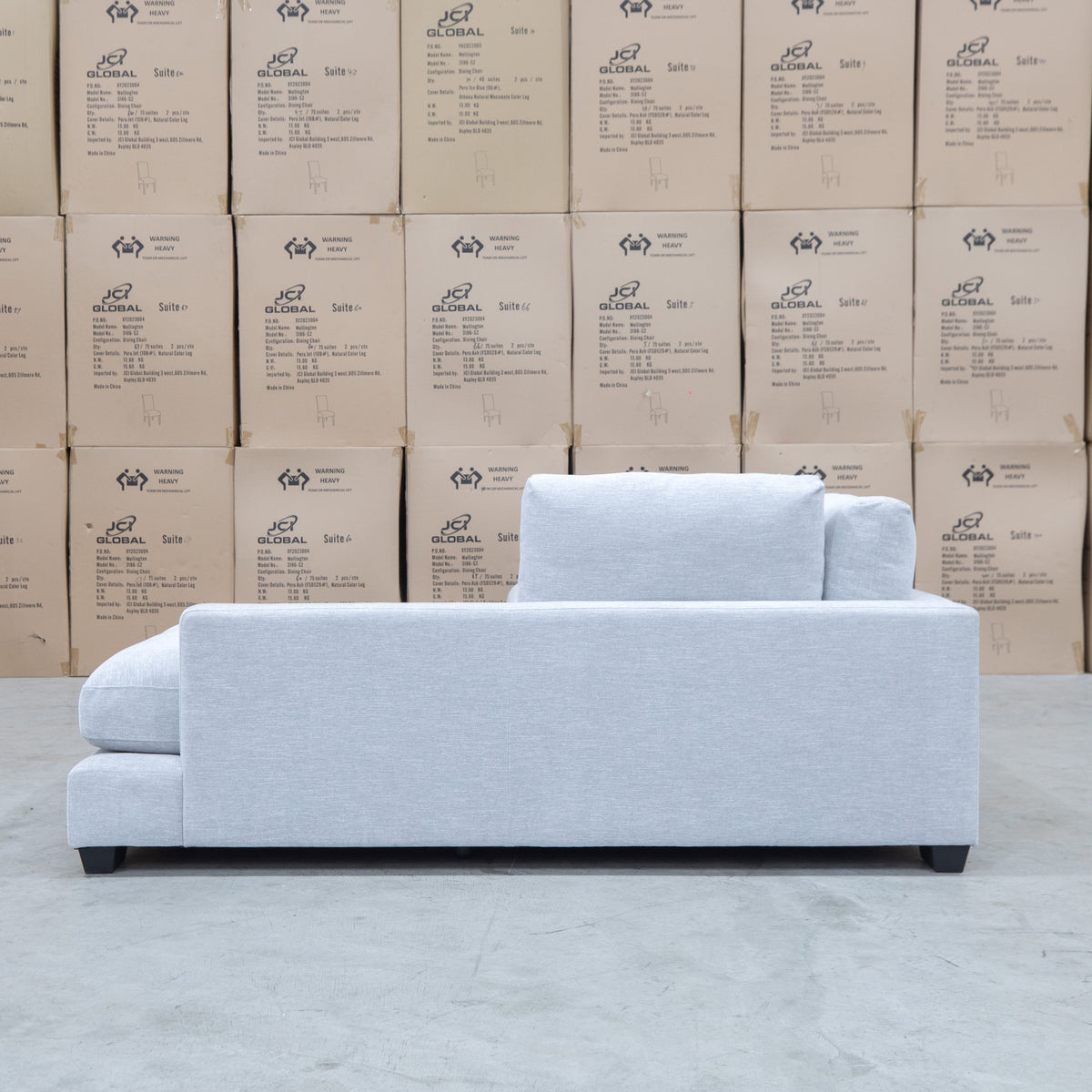 The Fate Deep Seat Feather & Foam RHF Chaise Lounge - Bluefox - PRE ORDER Available After 3rd November available to purchase from Warehouse Furniture Clearance at our next sale event.