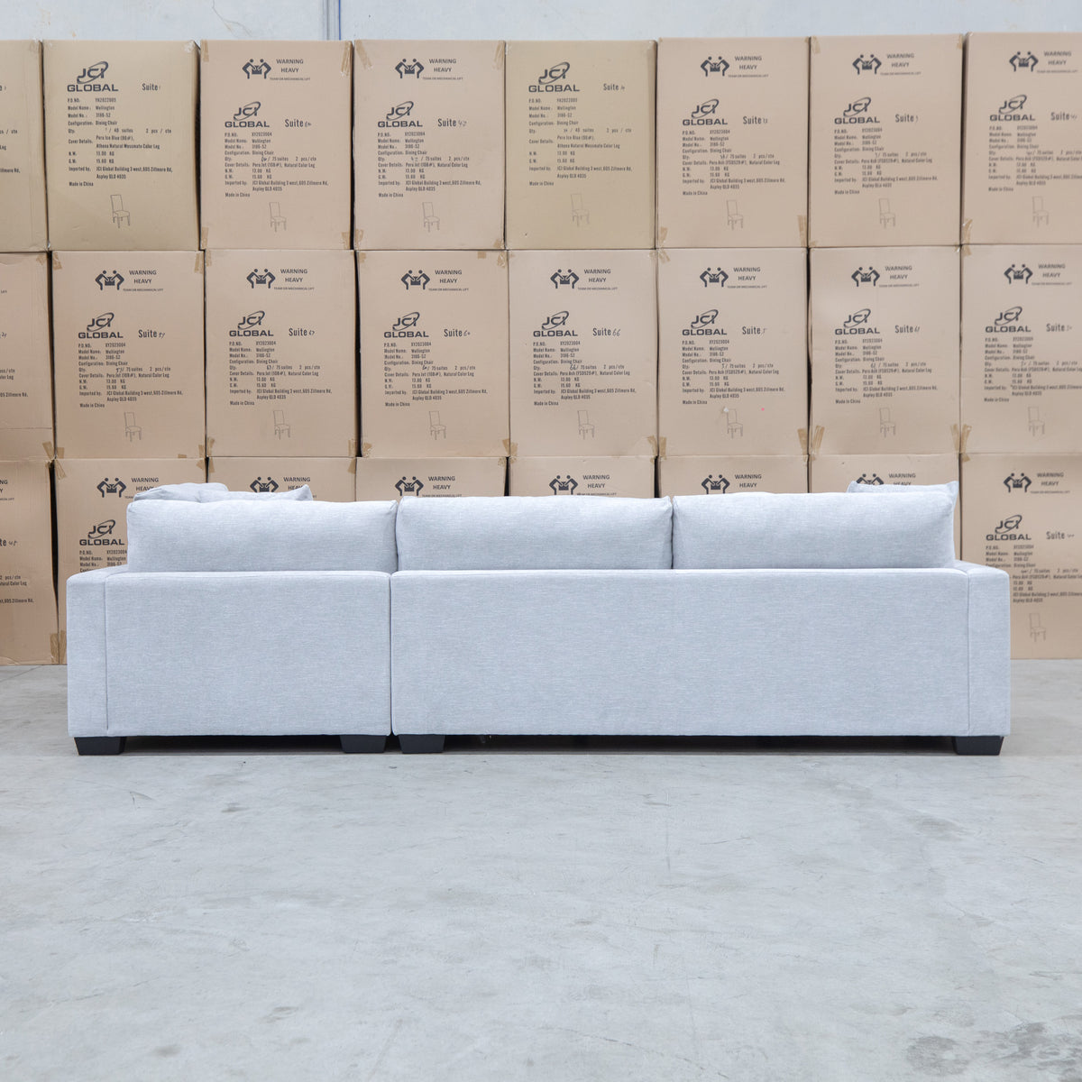 The Fate Deep Seat Feather & Foam RHF Chaise Lounge - Bluefox - PRE ORDER Available After 3rd November available to purchase from Warehouse Furniture Clearance at our next sale event.