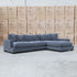 The Fate Deep Seat Feather & Foam RHF Chaise Lounge - Pewter
