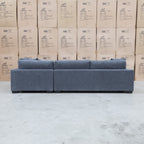 The Fate Deep Seat Feather & Foam RHF Chaise Lounge - Pewter - Available After 28th August available to purchase from Warehouse Furniture Clearance at our next sale event.