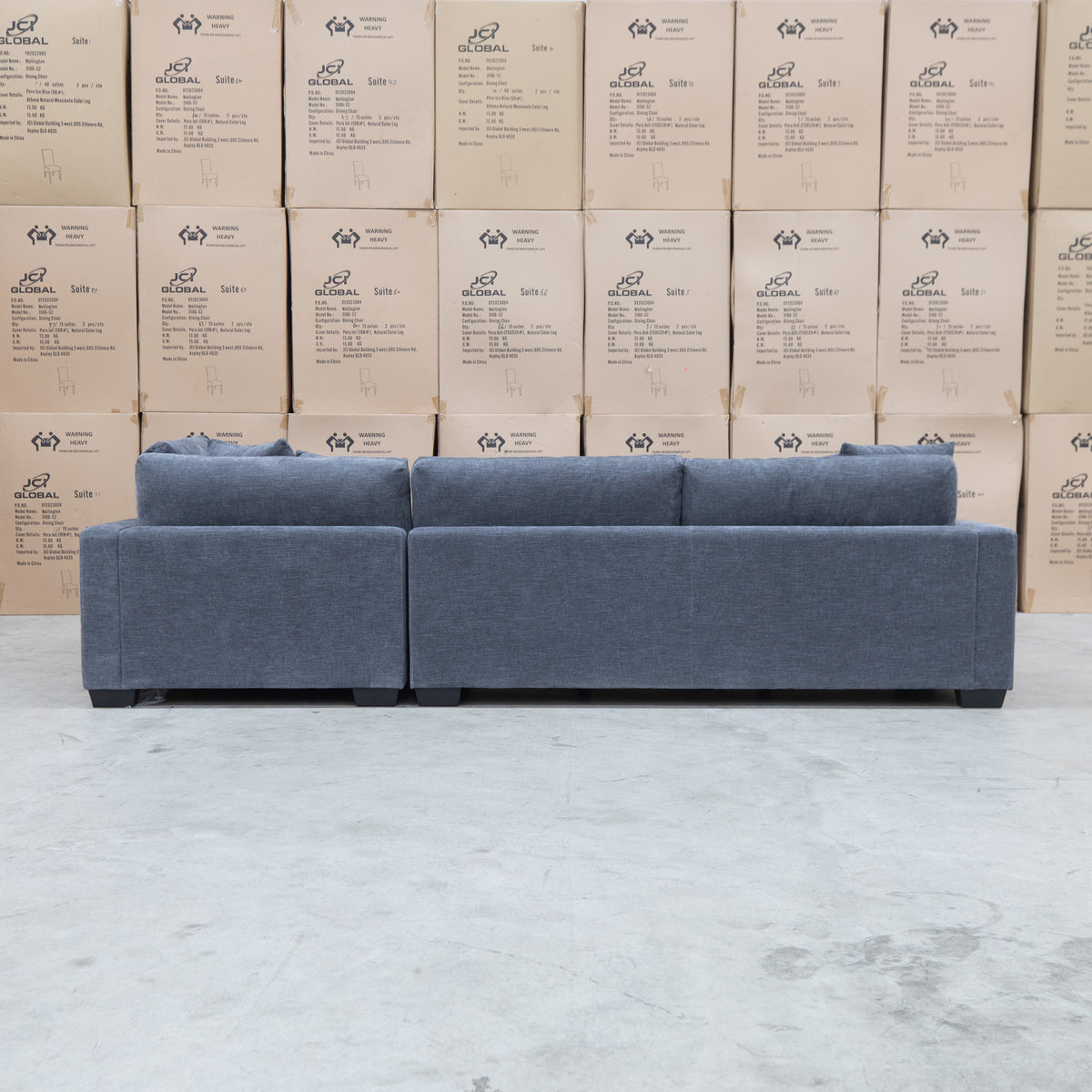 The Fate Deep Seat Feather & Foam RHF Chaise Lounge - Pewter - Available After 28th August available to purchase from Warehouse Furniture Clearance at our next sale event.