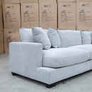 The Fate Deep Seated Feather & Foam Corner Lounge - Bluefox available to purchase from Warehouse Furniture Clearance at our next sale event.