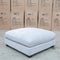 The Fate Feather & Foam Ottoman - Bluefox available to purchase from Warehouse Furniture Clearance at our next sale event.