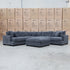 The Fate Deep Seated Feather & Foam Corner Lounge - Pewter