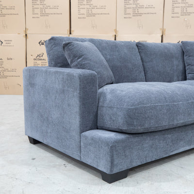 The Fate Deep Seat Feather & Foam 2.5 Seat Sofa - Pewter available to purchase from Warehouse Furniture Clearance at our next sale event.