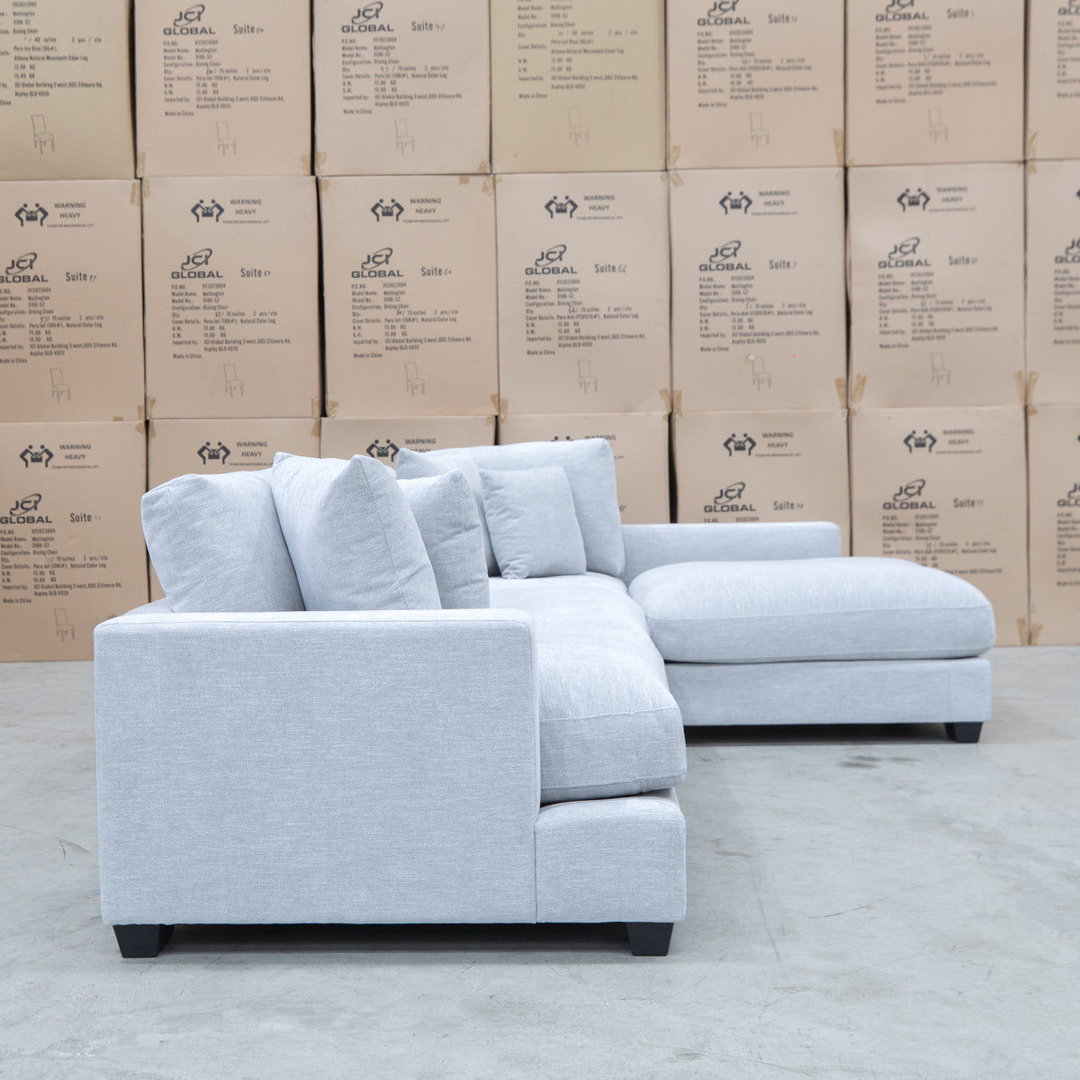 The Fate Deep Seat Feather & Foam RHF Chaise Lounge - Bluefox - PRE ORDER Available After 3rd November available to purchase from Warehouse Furniture Clearance at our next sale event.