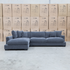 The Fate Deep Seat Feather & Foam LHF Chaise Lounge - Pewter