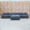 The Fate Deep Seat Feather & Foam Modular Corner Ottoman Suite - Pewter available to purchase from Warehouse Furniture Clearance at our next sale event.