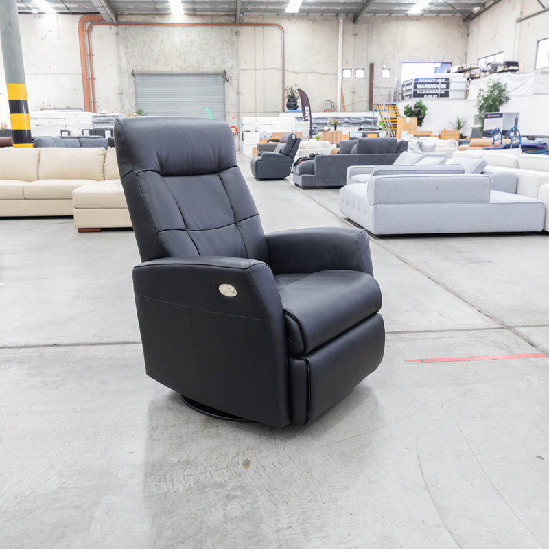 The La-Z-Boy Finn Large Rocker Recliner Swivel Chair - Essenza Nero available to purchase from Warehouse Furniture Clearance at our next sale event.