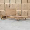 The Mandalay Mountain Ash Queen Floating Bedframe available to purchase from Warehouse Furniture Clearance at our next sale event.