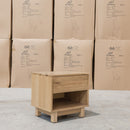 The Mandalay Mountain Ash 1 Drawer Bedside available to purchase from Warehouse Furniture Clearance at our next sale event.