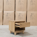 The Mandalay Mountain Ash 1 Drawer Bedside available to purchase from Warehouse Furniture Clearance at our next sale event.