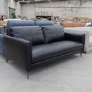 The GL-11884 2.5 seat leather sofa - Black - Floor Stock available to purchase from Warehouse Furniture Clearance at our next sale event.