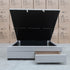 The Amelia King Fabric Gas Lift Storage Drawer Bed - Oat White