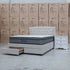 The Amelia King Fabric Gas Lift Storage Drawer Bed - Oat White