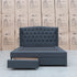 The Amelia Queen Fabric Gas Lift Storage Bed - Charcoal - PRE ORDER Available After 23rd October