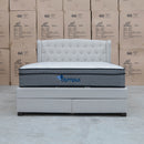 The Amelia Queen Fabric Gas Lift Storage Drawer Bed - Oat White - Available After 10th October available to purchase from Warehouse Furniture Clearance at our next sale event.