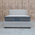 The Amelia King Fabric Gas Lift Storage Drawer Bed - Oat White