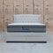 The Amelia Queen Fabric Gas Lift Storage Drawer Bed - Oat White available to purchase from Warehouse Furniture Clearance at our next sale event.