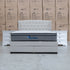 The Amelia King Fabric Gas Lift Storage Drawer Bed - Oat White