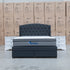The Emily King Fabric Gas Lift Storage Drawer Bed - Charcoal