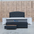The Emily Queen Fabric Gas Lift Storage Drawer Bed - Charcoal - PRE ORDER Available After 23rd October