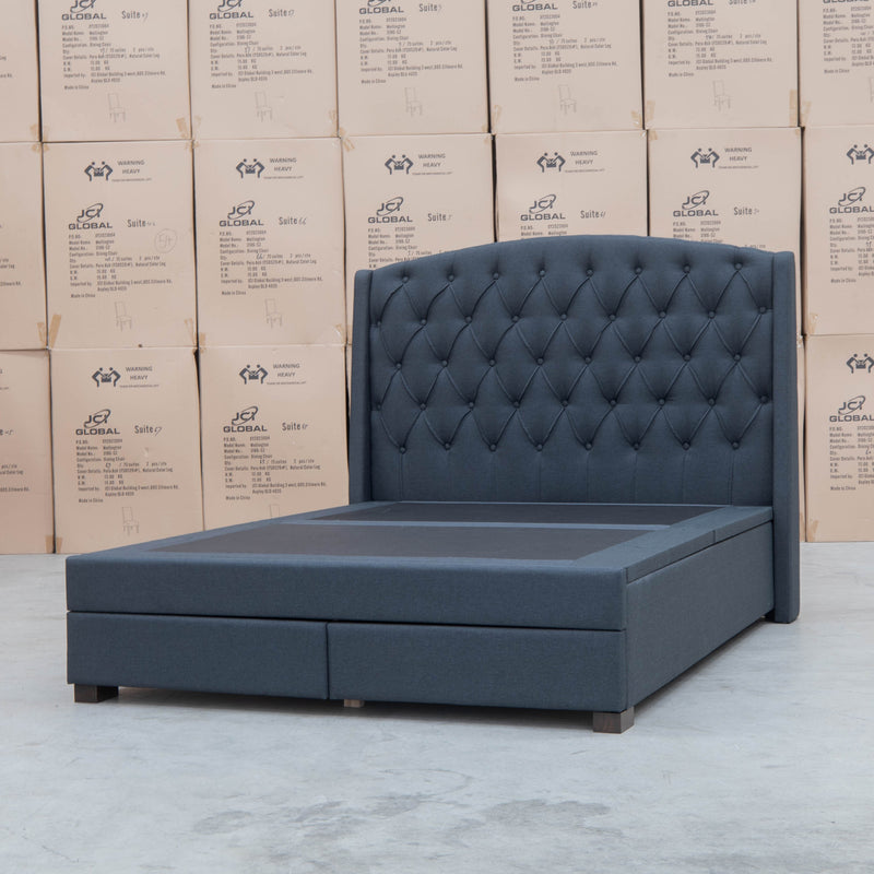 The Emily Queen Fabric Gas Lift Storage Drawer Bed - Charcoal available to purchase from Warehouse Furniture Clearance at our next sale event.