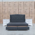 The Amelia King Fabric Gas Lift Storage Drawer Bed - Charcoal - PRE ORDER Available After 23rd October