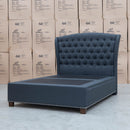 The Elizabeth Queen Fabric Gas Lift Bed - Charcoal available to purchase from Warehouse Furniture Clearance at our next sale event.