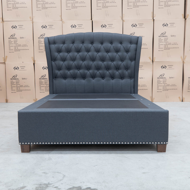 The Elizabeth King Fabric Gas Lift Bed - Charcoal available to purchase from Warehouse Furniture Clearance at our next sale event.