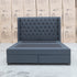 The Amie Queen Fabric Gas Lift & Storage Drawer Bed - Charcoal