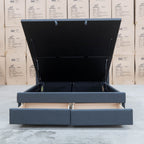 The Amie Queen Fabric Gas Lift & Storage Drawer Bed - Charcoal - PRE ORDER Available After 7th November available to purchase from Warehouse Furniture Clearance at our next sale event.