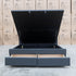 The Amie Queen Fabric Gas Lift & Storage Drawer Bed - Charcoal
