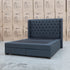The Amie Queen Fabric Gas Lift & Storage Drawer Bed - Charcoal