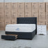 The Amie Queen Fabric Gas Lift & Storage Drawer Bed - Charcoal